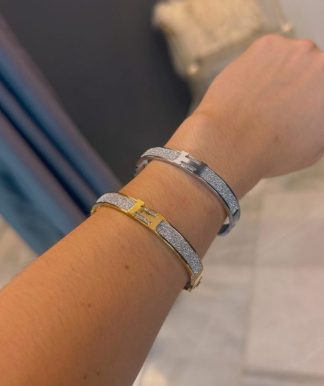 PULSERA BRILLANTE HRMES ACERO