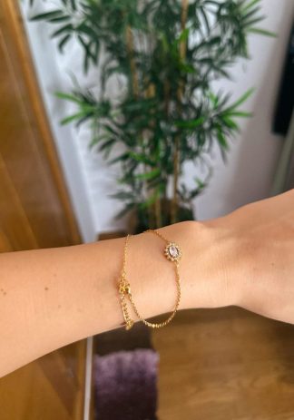 PULSERA DETALLE BRILLO ACERO