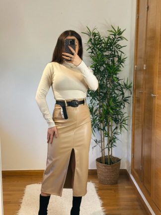 FALDA POLIPIEL CAMEL