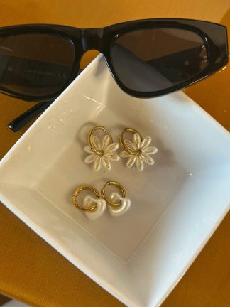 PENDIENTES FLOR ACERO