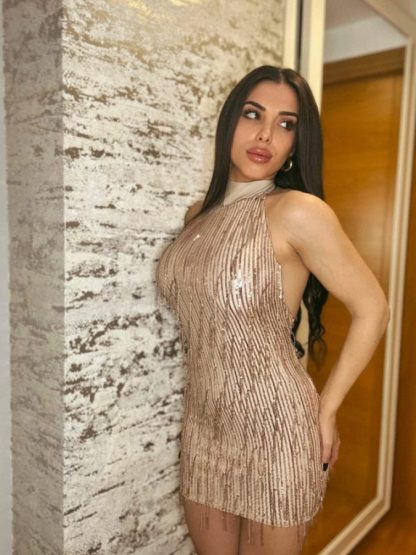 VESTIDO FLECOS LENTEJUELAS