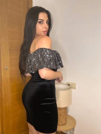 VESTIDO VOLANTE LENTEJUELAS PLATEADO